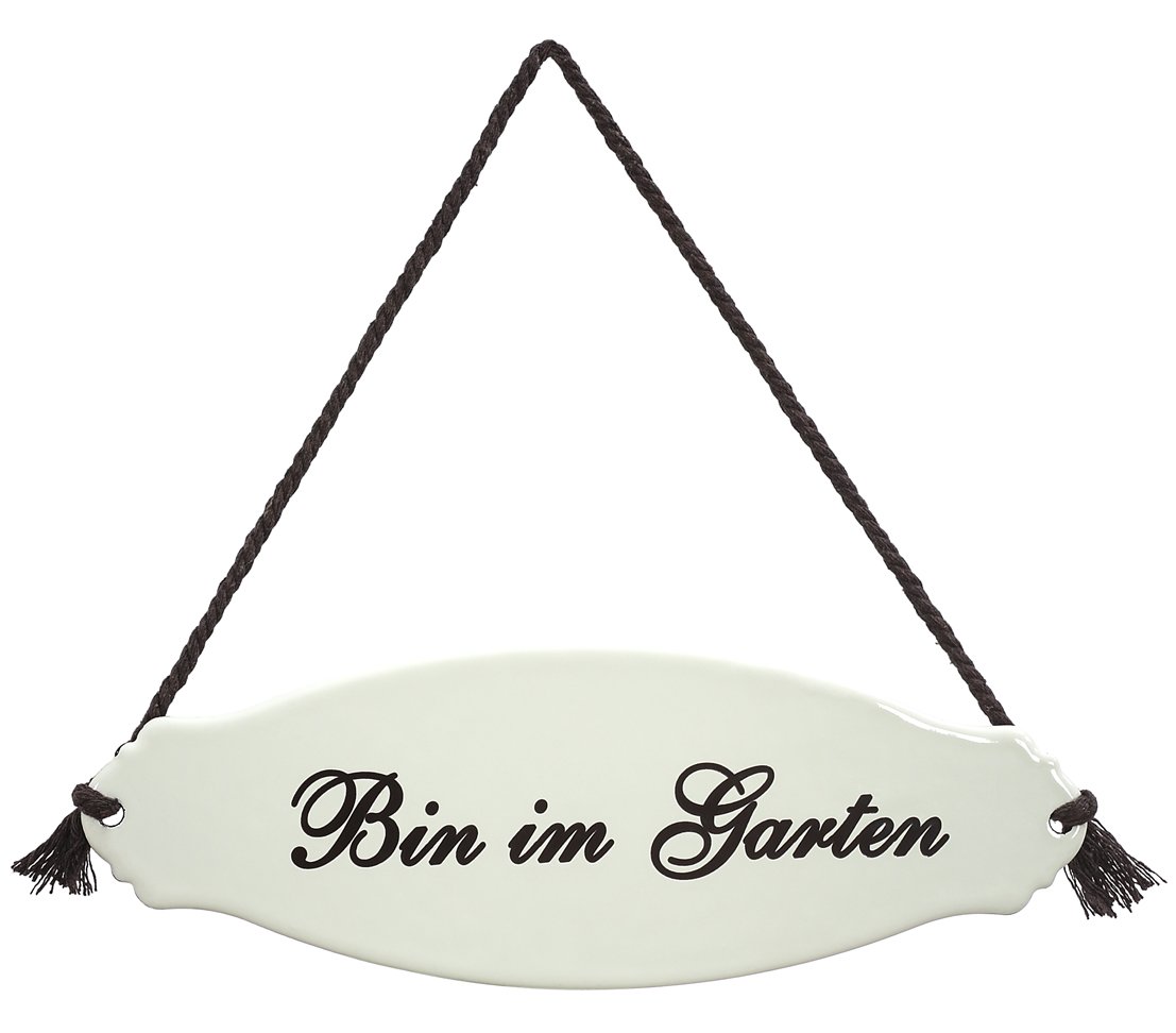 dehner-gartenschild-bin-im-garten-stahl-wei-beige image 1