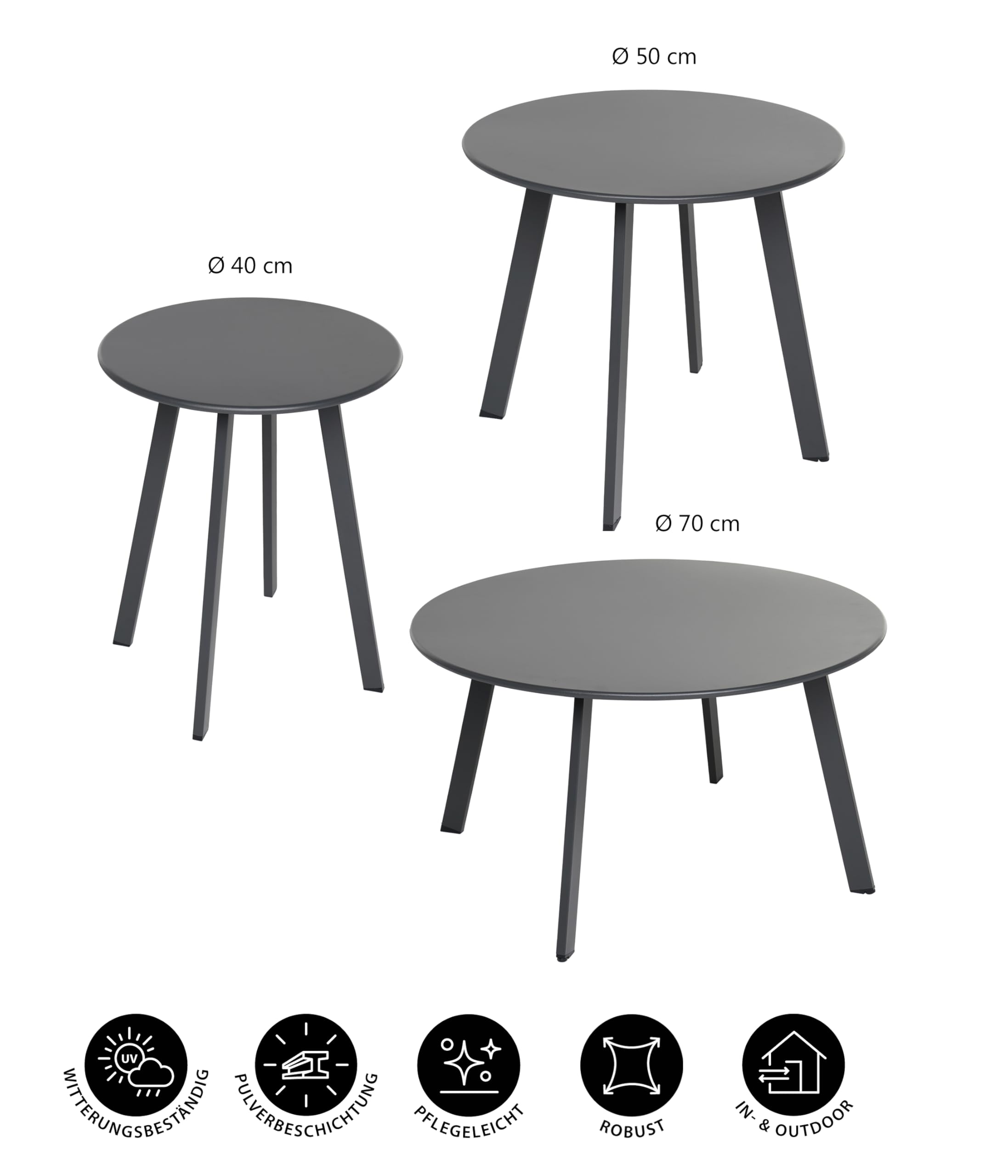 dehner-lian-kaffeetisch-stahl-grau-50-cm-wetterfest image 3