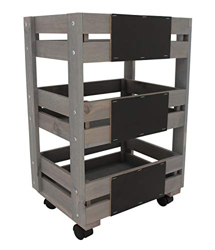 dehner-regalwagen-holz-grau-braun-89x38x28-mit-tafeln image 2