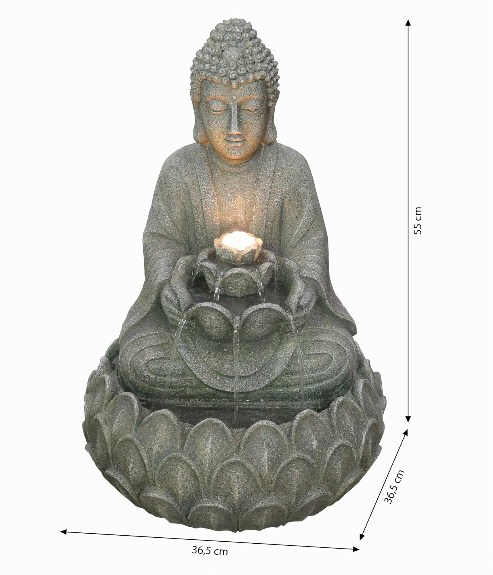 dehner-yoga-solar-gartenbrunnen-mit-led-grau-55-cm image 4