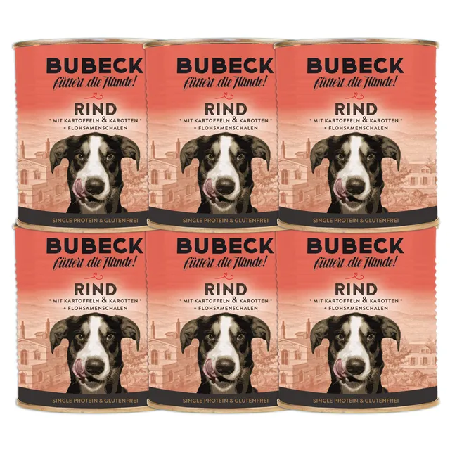 bubeck-nassfutter-rind-800-g-hundefutter-getreidefrei image 1