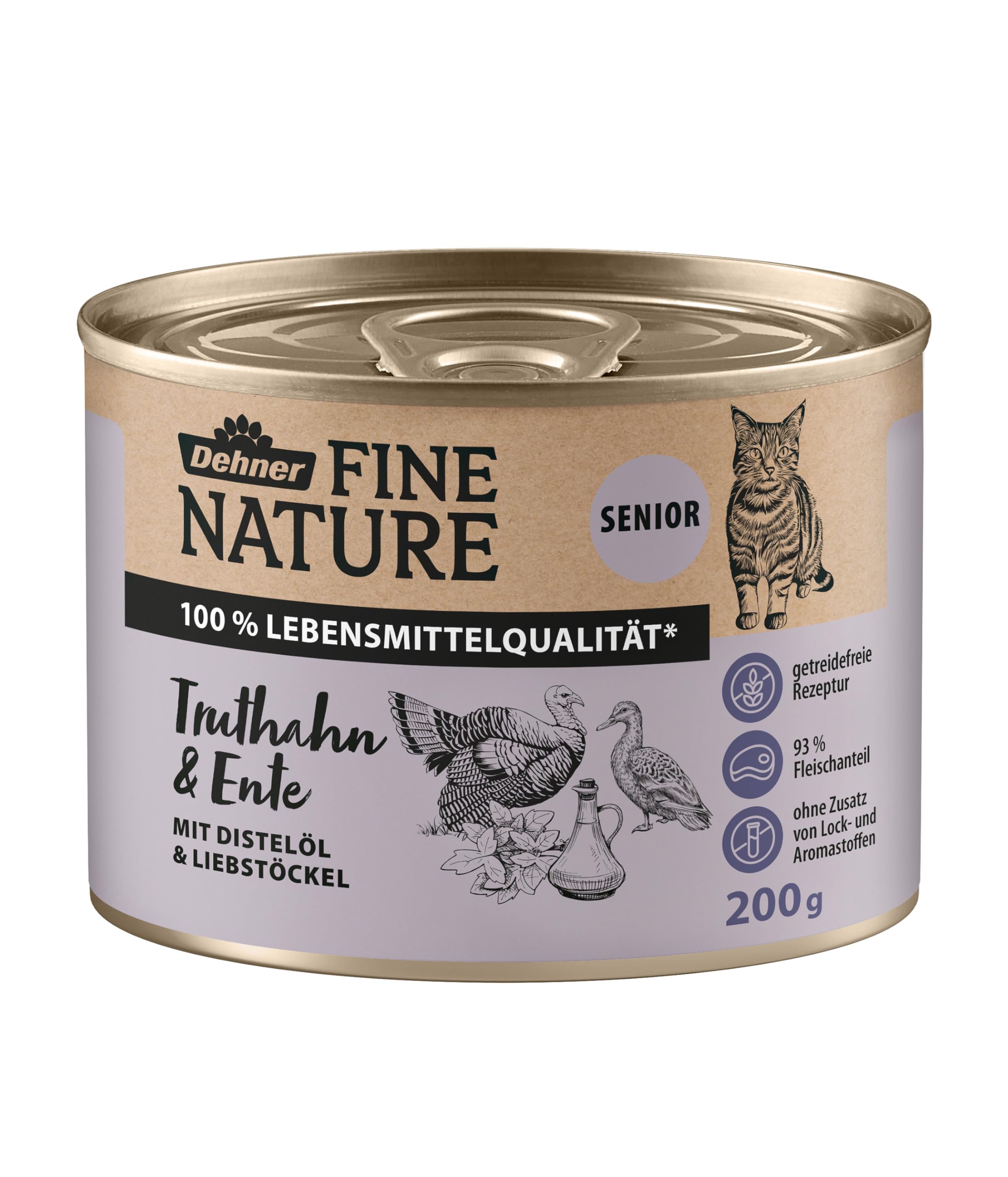 dehner-fine-nature-katzenfutter-nass-truthahn-ente-6x200g image 2