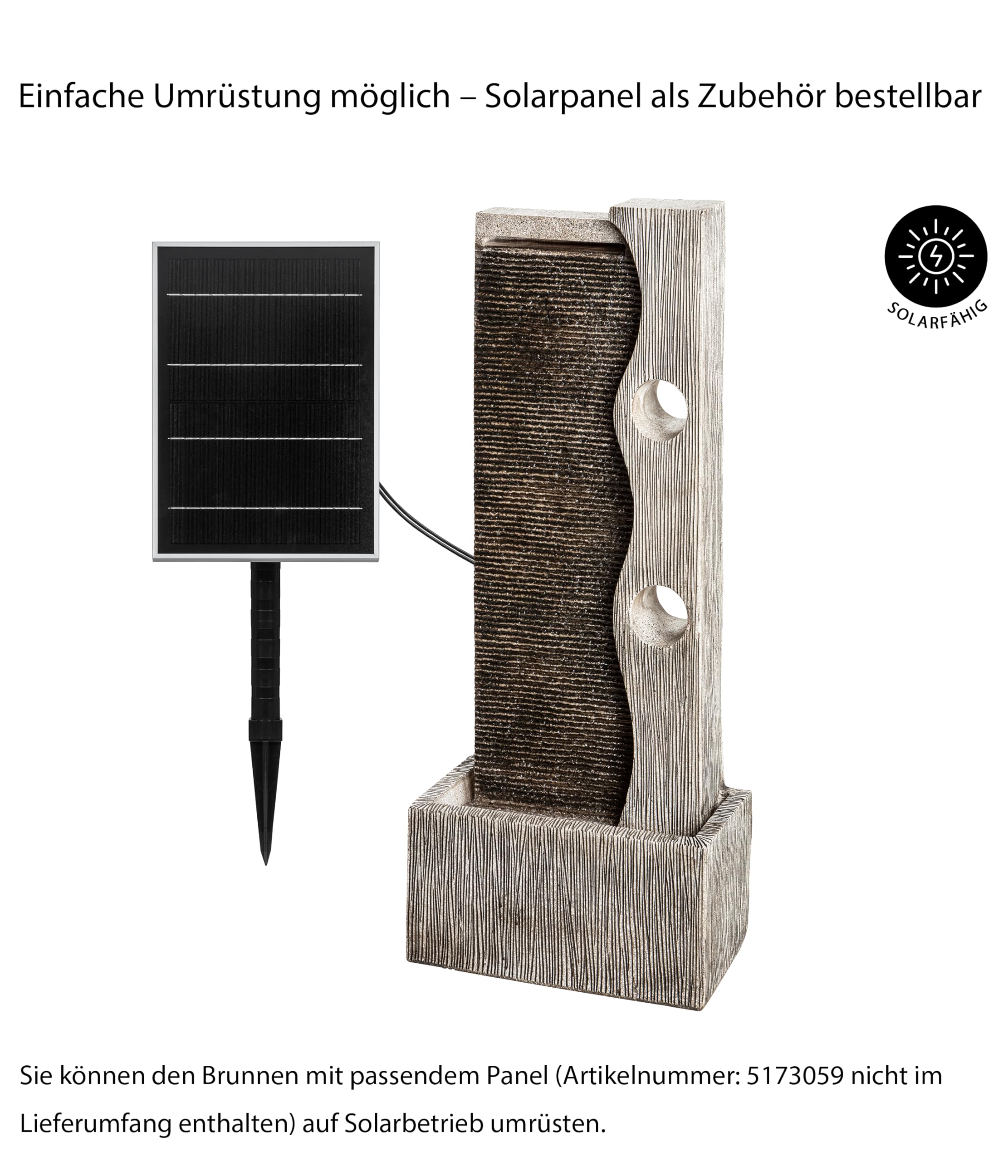 dehner-gartenbrunnen-eclipse-led-polyresin-grau-100-cm image 2