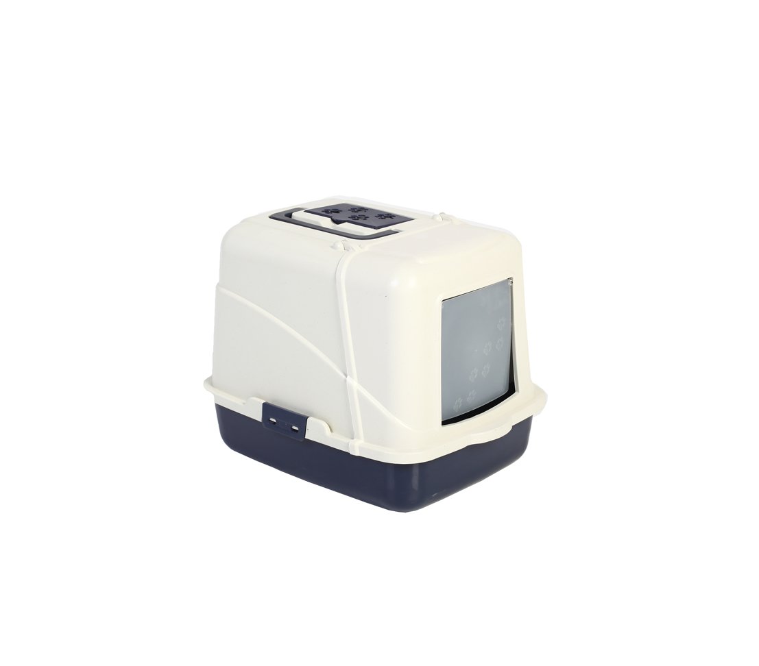 dehner-hugo-katzentoilette-blau-haube-kohlefilter-50x40x41-cm image 1