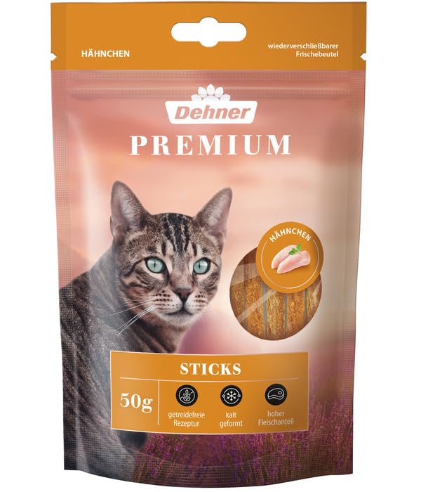 dehner-premium-katzensnack-h-hnchen-sticks-12x50-g image 4