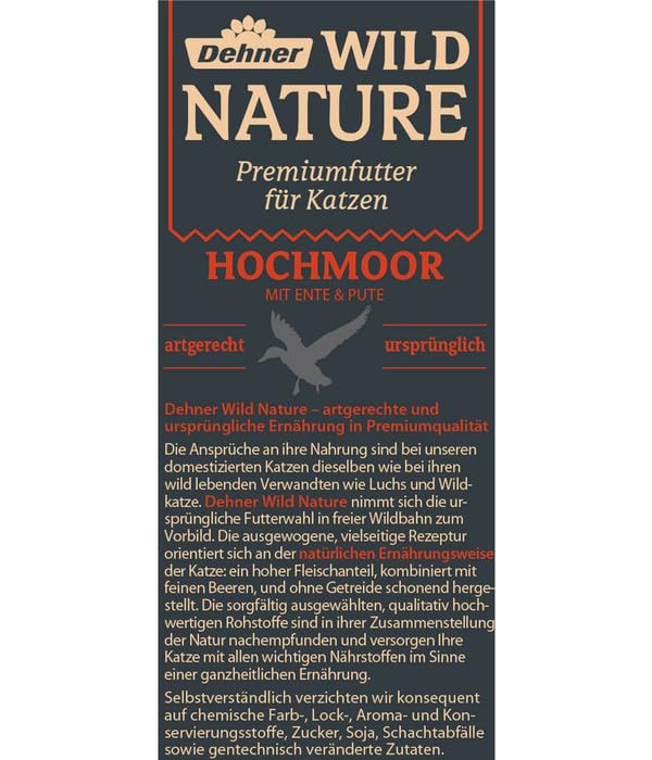 dehner-wild-nature-hochmoor-katzen-nassfutter-ente-pute-16x85g image 4