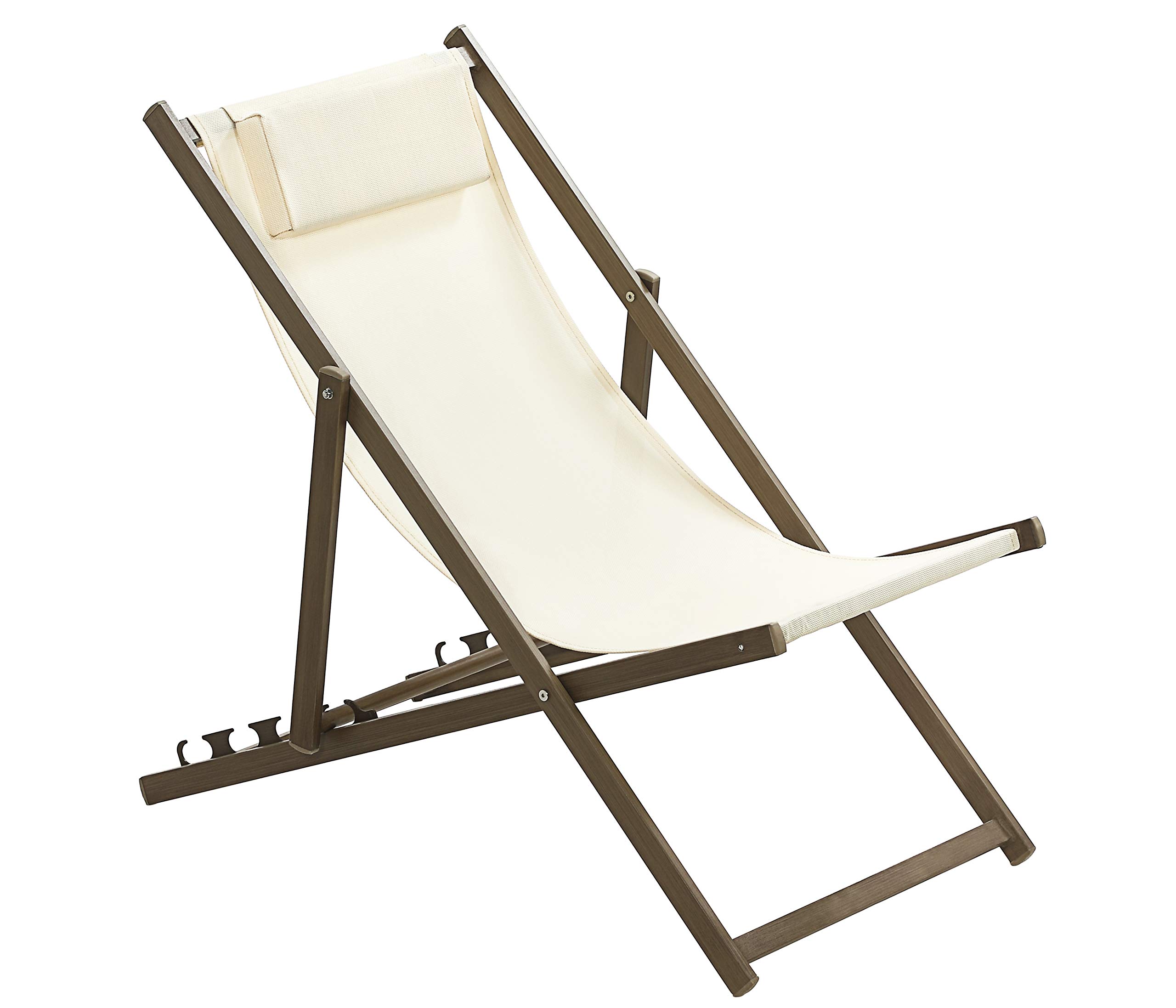 dehner-aruba-strandstuhl-klappstuhl-wei-braun-kissen image 1