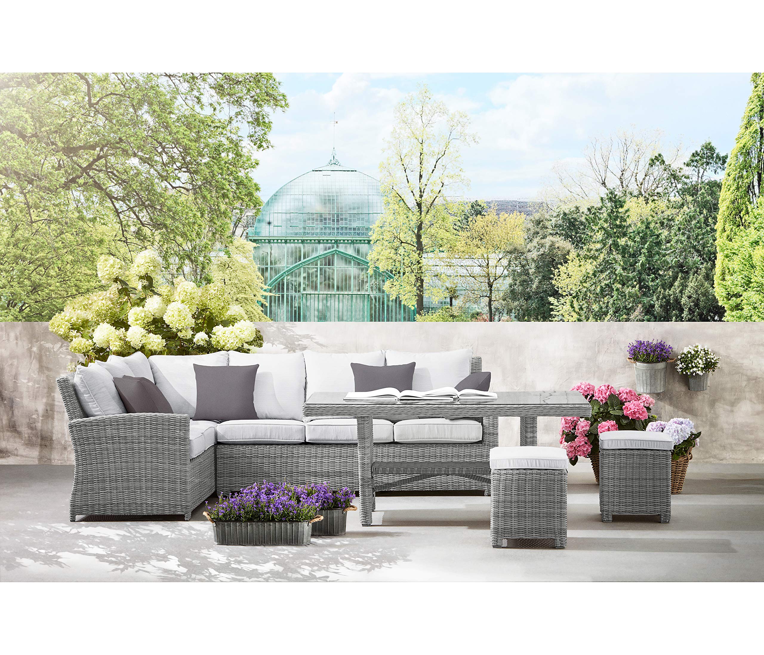 dehner-sylt-geflechtlounge-5-teilig-grau-mit-polster image 3
