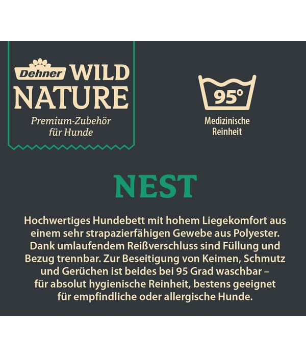 dehner-wild-nature-nest-hundebett-katzenbett-80x60-dunkelgrau image 5
