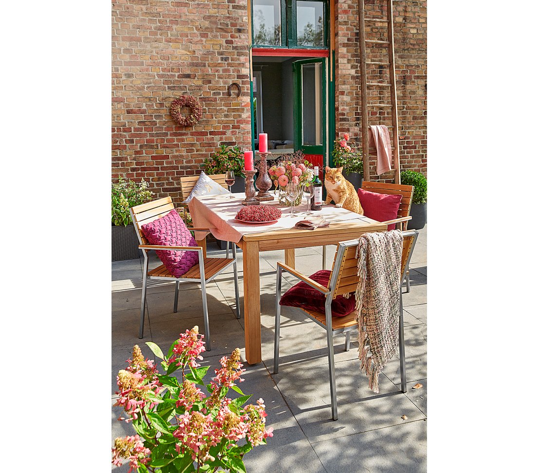 dehner-teakholz-gartentisch-natur-160x76x90-cm-fsc image 5