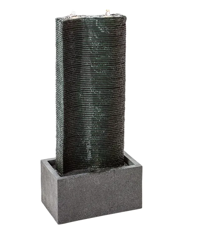 dehner-muro-gartenbrunnen-led-dunkelgrau-polyresin image 1