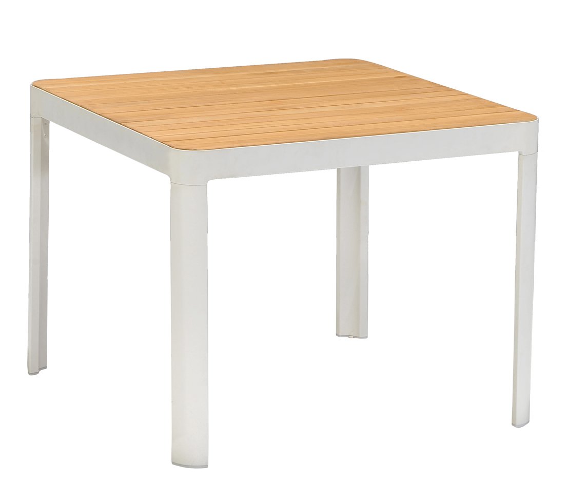 dehner-bergen-gartentisch-95x95x75-cm-teak-alu-wei image 1