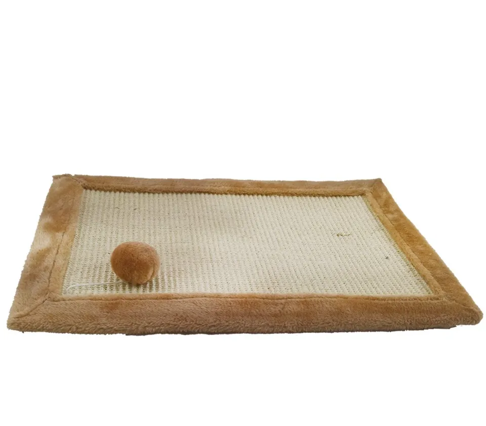 dehner-scrabble-katzen-kratzmatte-beige-sisal-55x35 image 1
