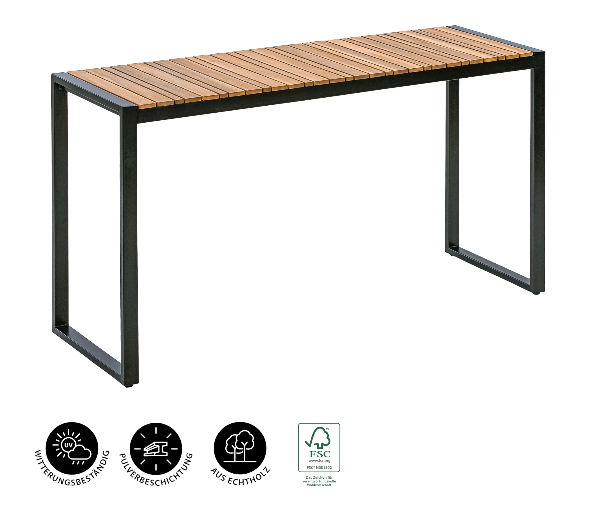 dehner-chicago-wood-balkontisch-akazie-133-cm-braun-schwarz image 4