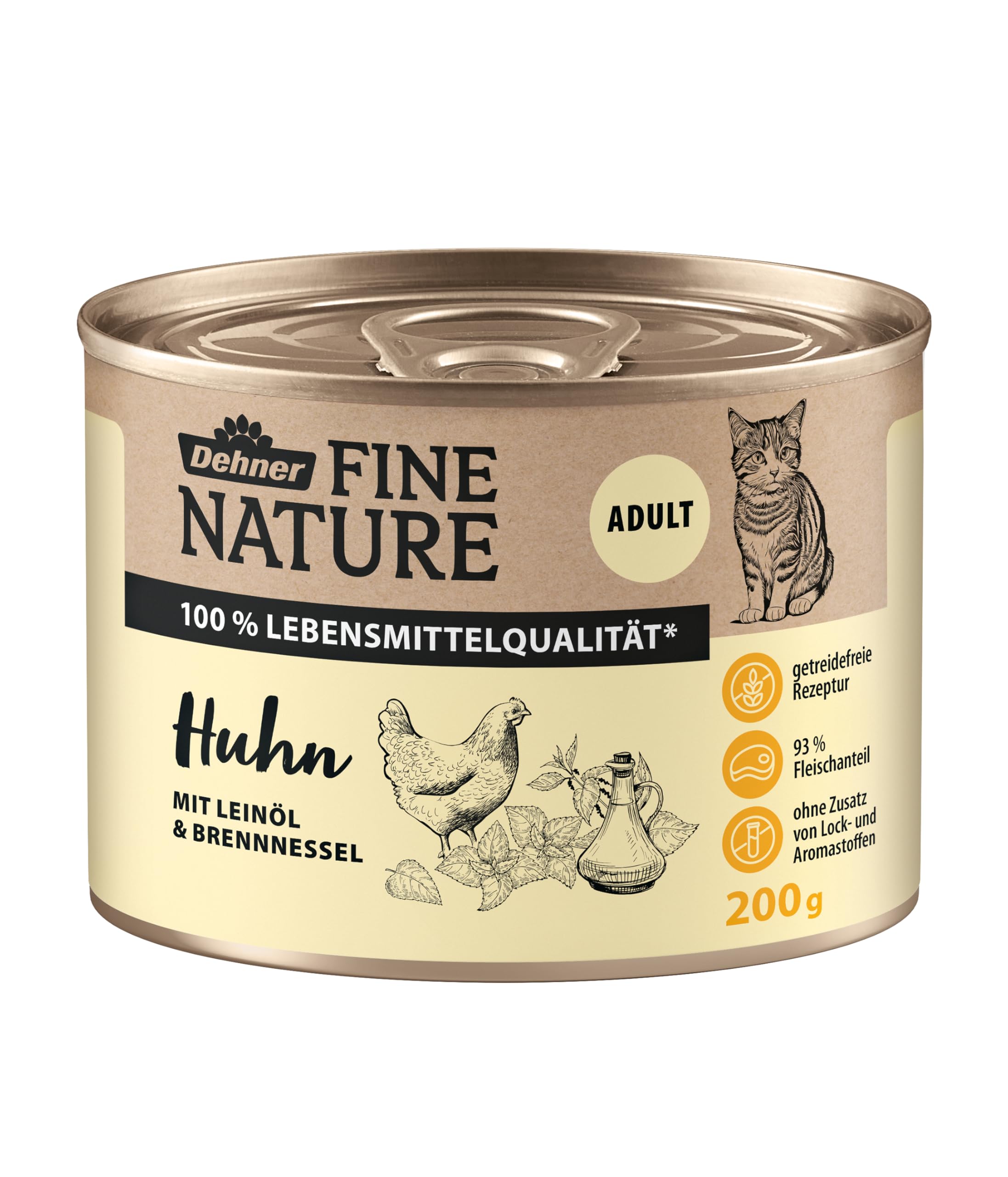 dehner-fine-nature-katzenfutter-huhn-adult-6x200-g-getreidefrei image 2