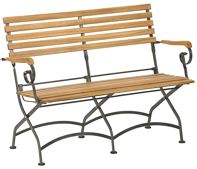 dehner-klappbank-tegernsee-124x88x57-akazie-natur-2-sitzer image 1
