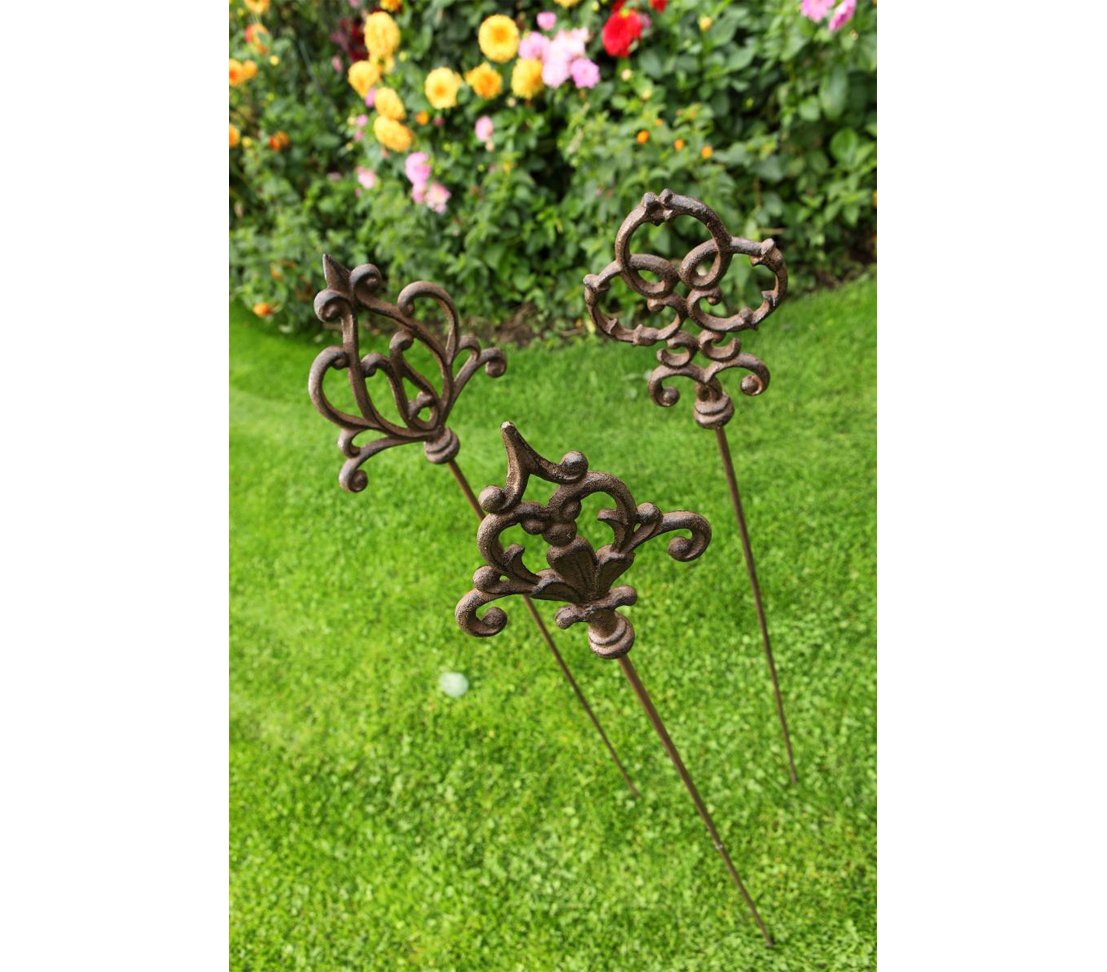 dehner-ornament-spitz-gartenstab-gusseisen-6-st-ck-edelrost image 4