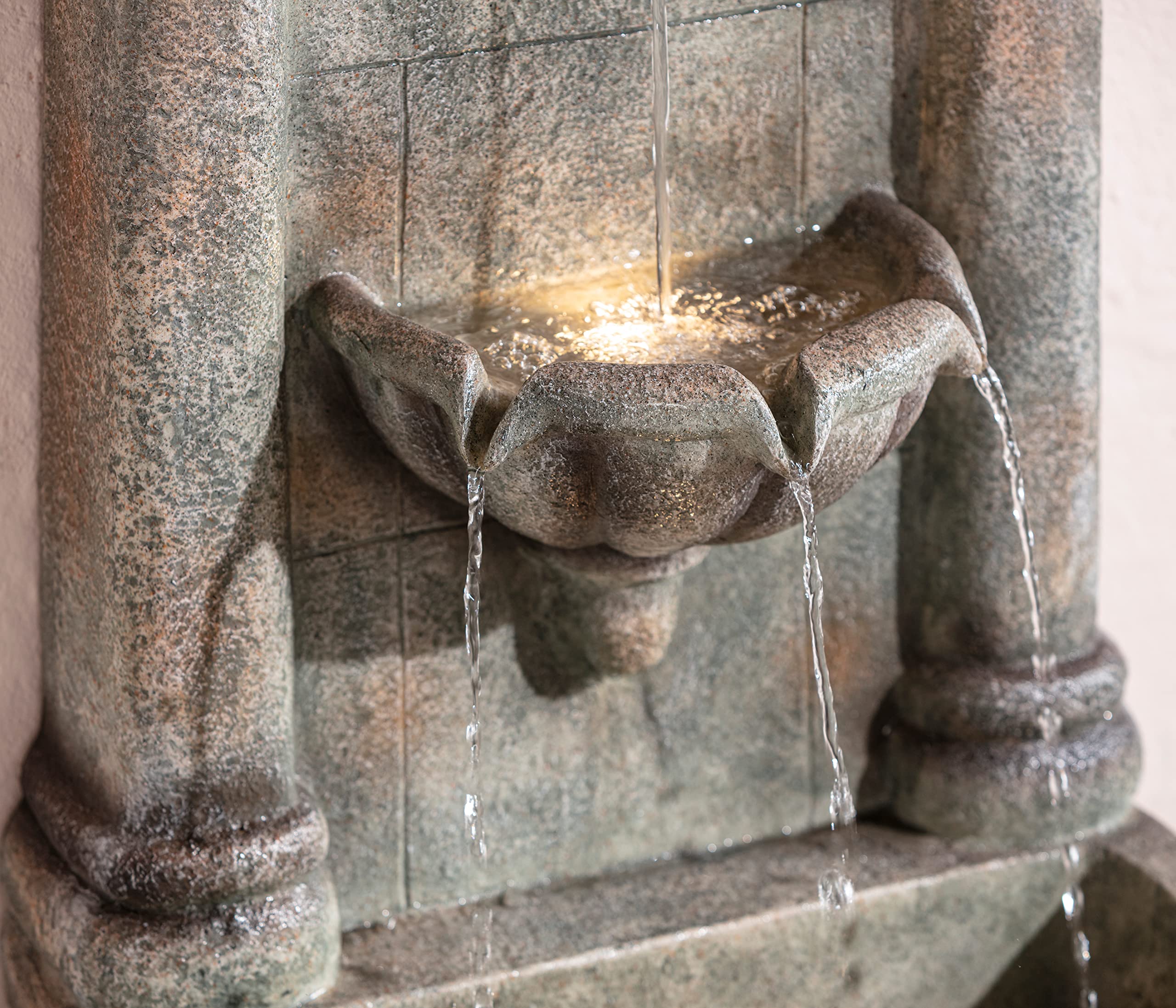 dehner-faro-gartenwandbrunnen-led-polyresin-grau image 8