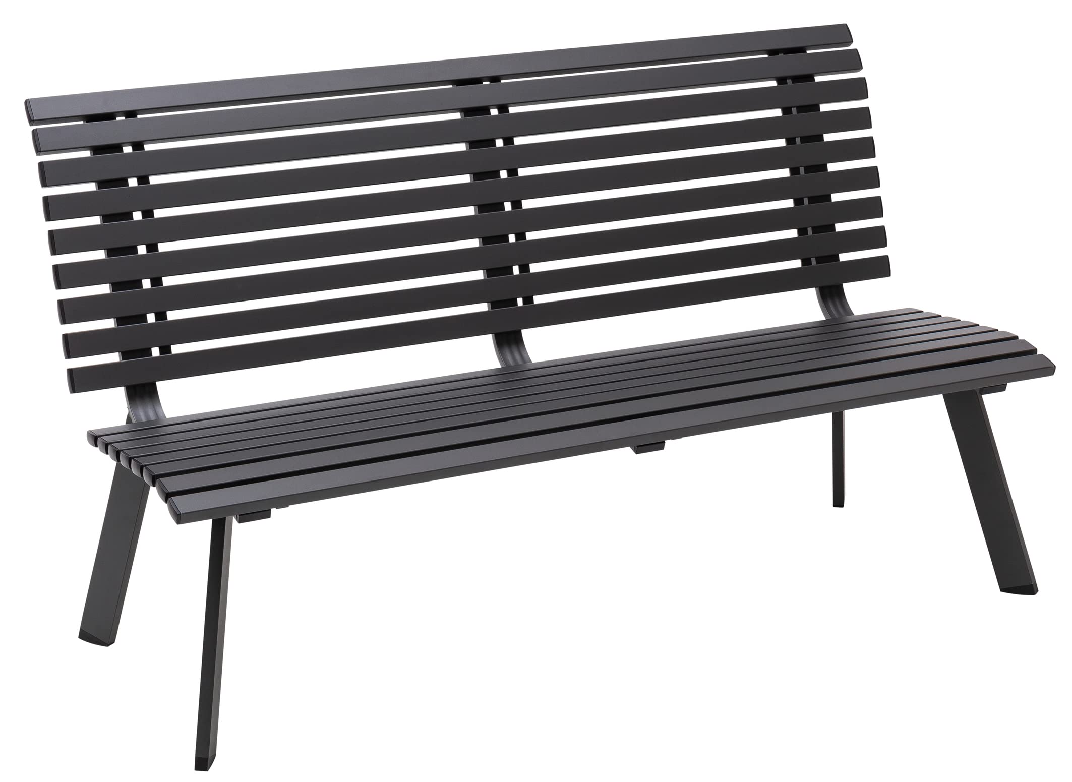 dehner-london-gartenbank-2-sitzer-aluminium-grau-150-cm image 1