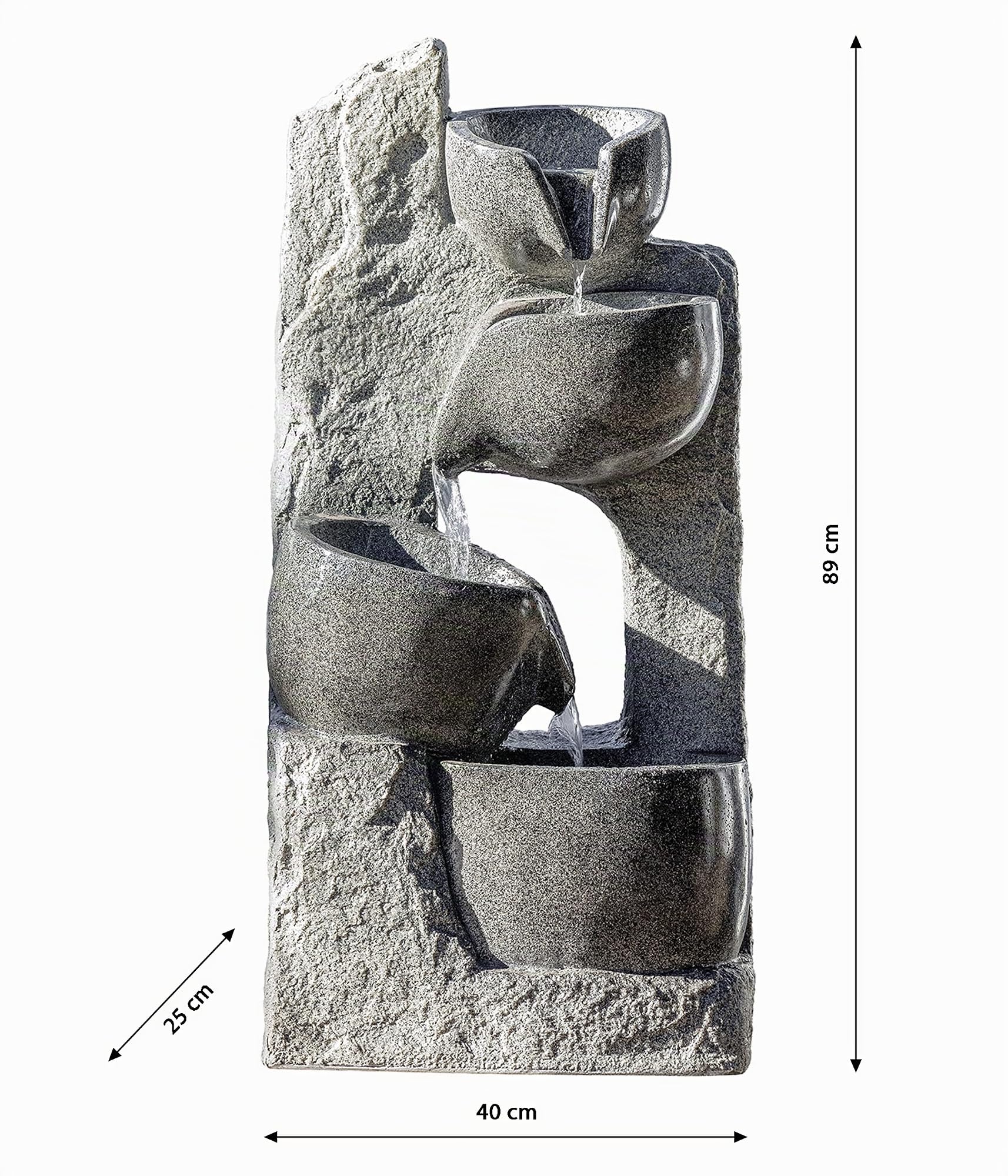 dehner-circ-gartenbrunnen-led-polyresin-grau-mit-pumpe image 4