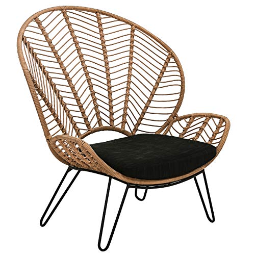 dehner-venezia-geflechtsessel-gartensessel-schwarz-beige-kissen image 8