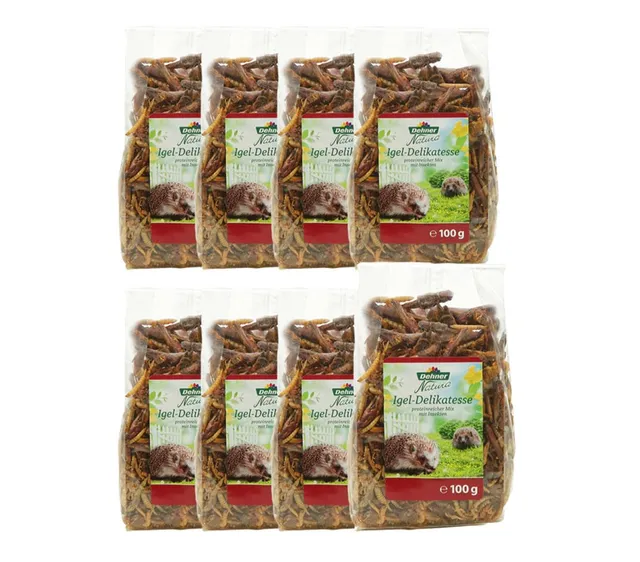 dehner-natura-premium-igelfutter-8x100-g-insekten image 1