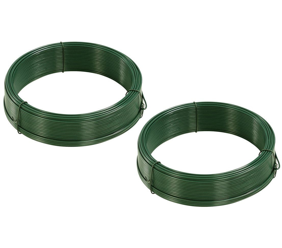 dehner-bindedraht-2er-set-50m-2mm-dunkelgr-n-pvc image 1