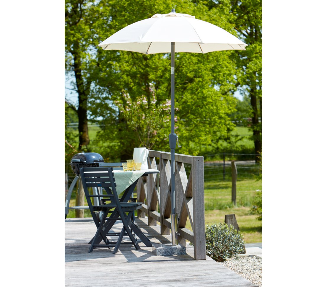 dehner-vido-sonnenschirm-150-cm-creme-aluminium image 3