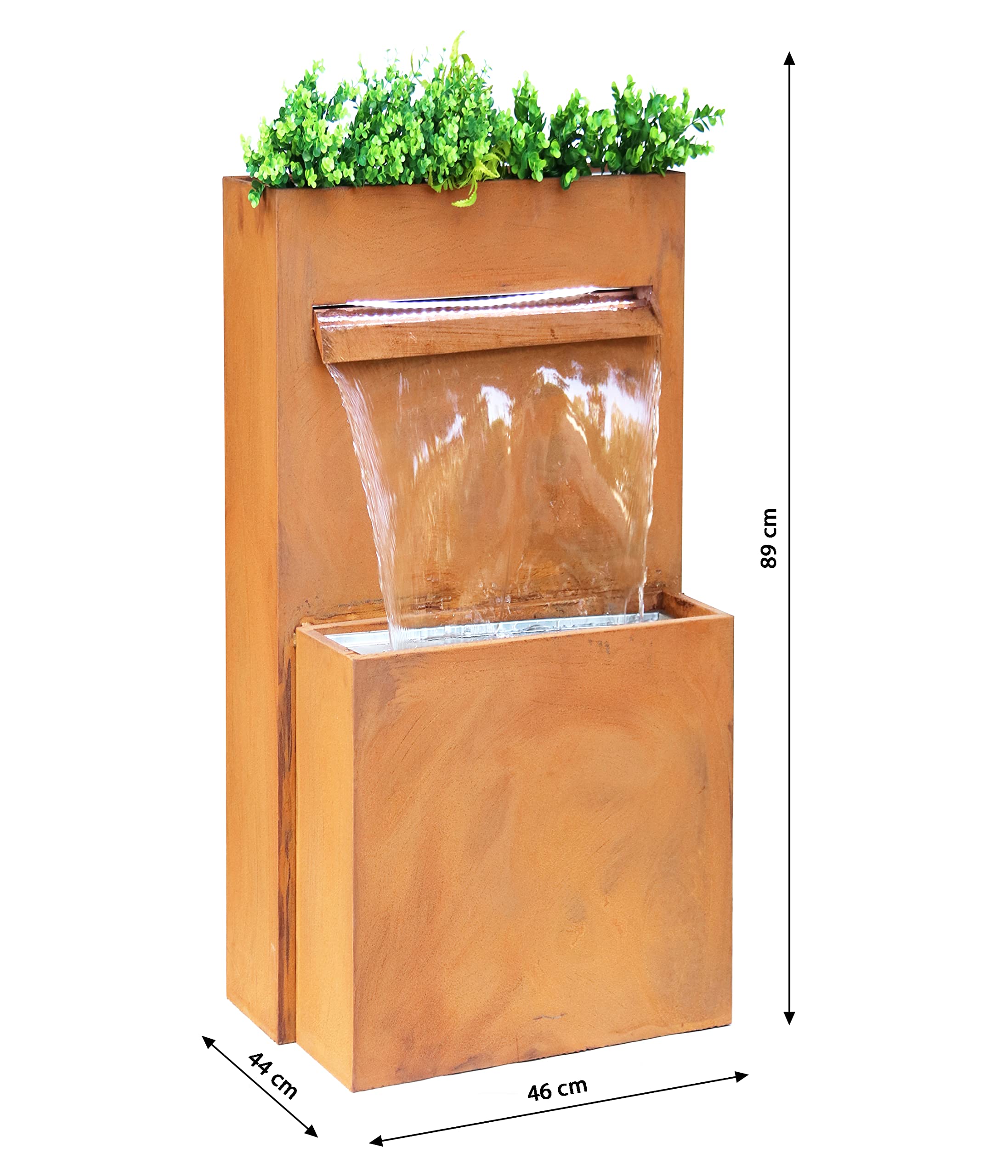 dehner-perth-gartenbrunnen-led-cortenstahl-rost-89cm image 3