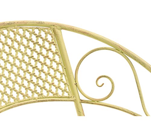 dehner-provence-stylo-gartenstuhl-metall-gelb-used-look image 5