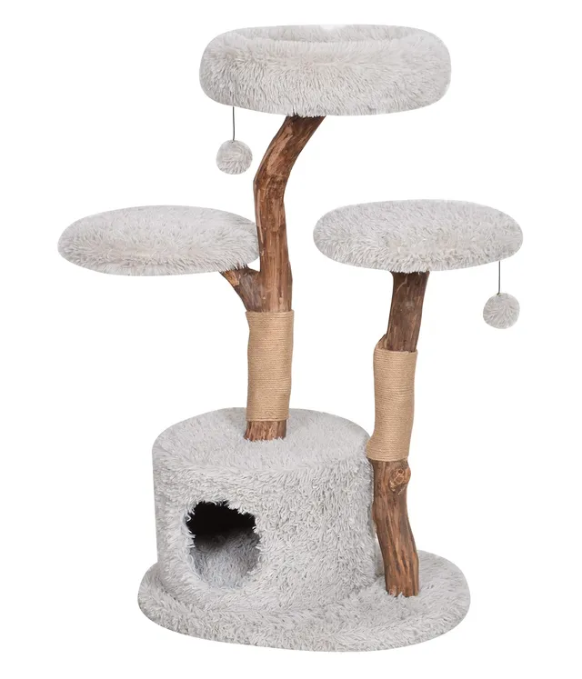 dehner-premium-lovely-katzen-kratzbaum-hellgrau-110-cm-pl-sch image 1