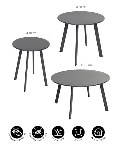 dehner-lian-kaffeetisch-stahl-grau-40-cm-h-50-cm image 8