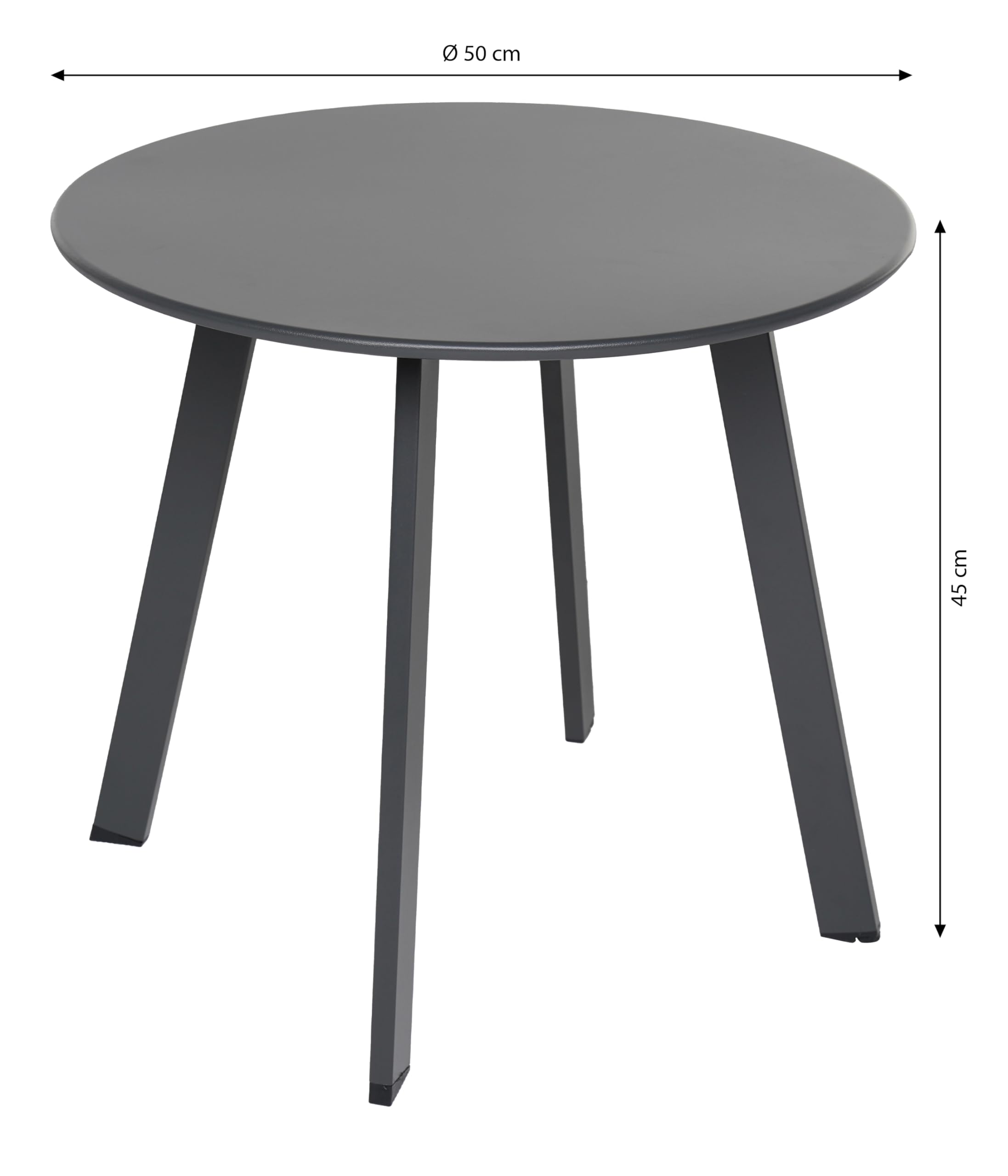 dehner-lian-kaffeetisch-stahl-grau-50-cm-wetterfest image 5