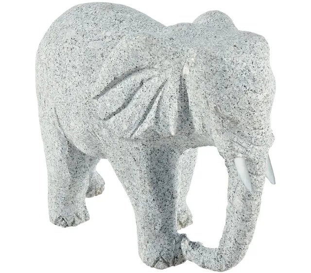 dehner-dekofigur-elefant-granit-grau-30x14x27-cm image 1