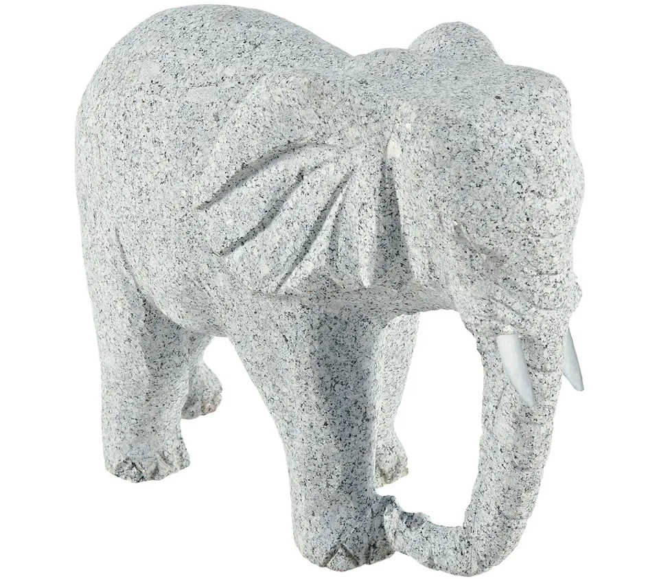 dehner-dekofigur-elefant-granit-grau-30x14x27-cm image 1