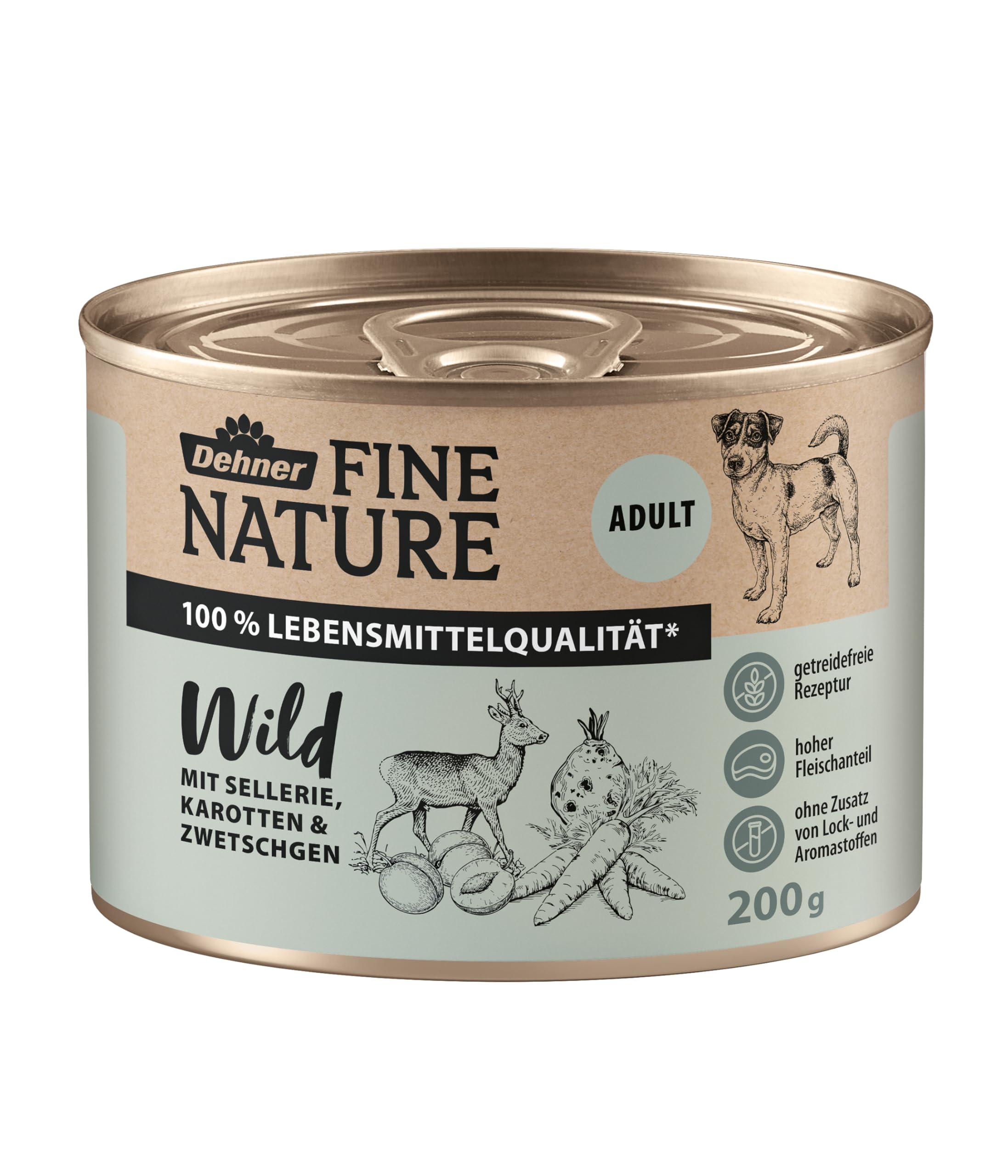 dehner-fine-nature-hundefutter-wild-nass-6x200-g-getreidefrei image 2
