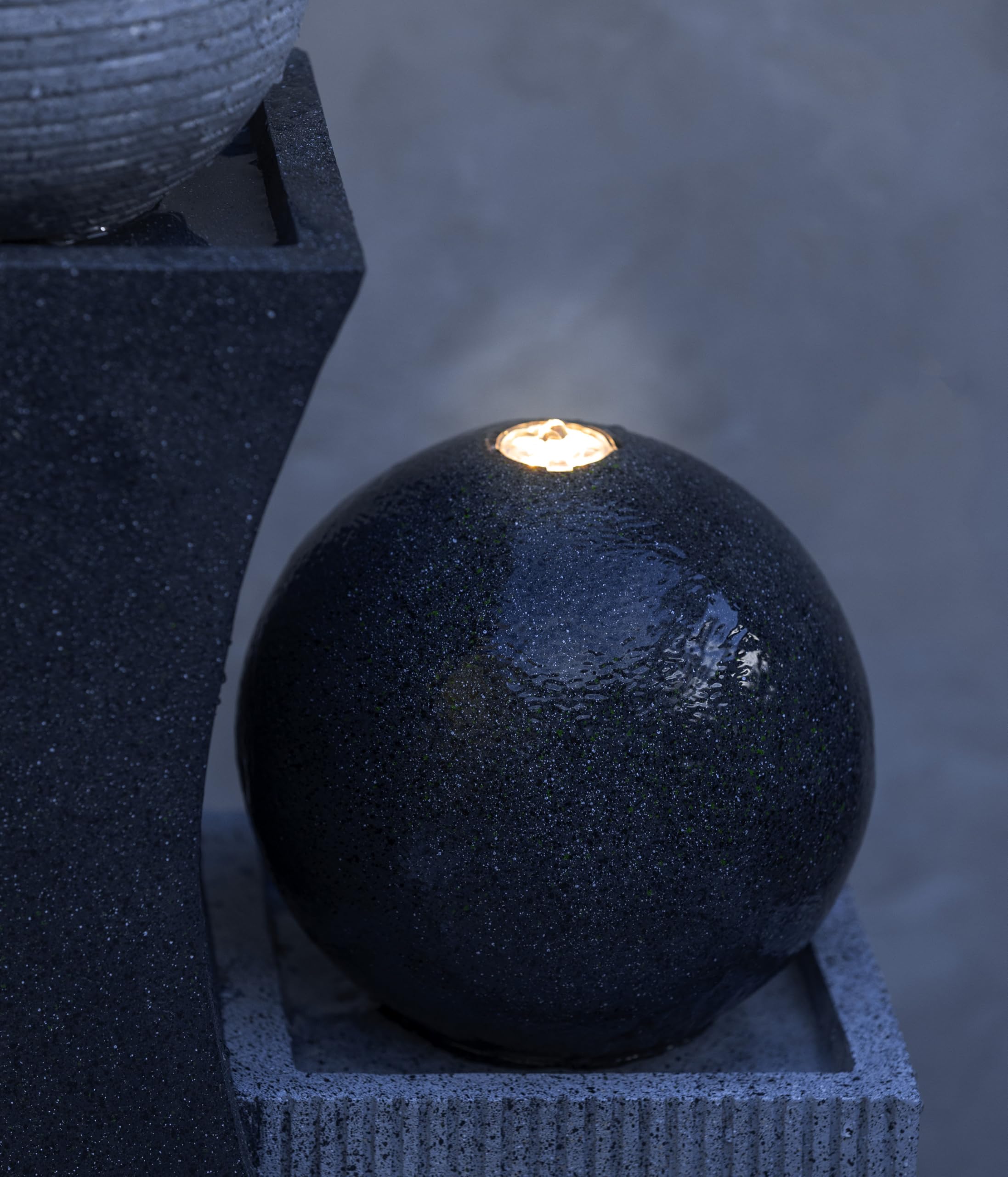 dehner-ying-yang-gartenbrunnen-grau-led-24-liter image 6