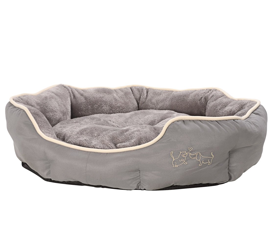 dehner-lieblinge-hundebett-sammy-oval-grau-57x52x14-cm image 7