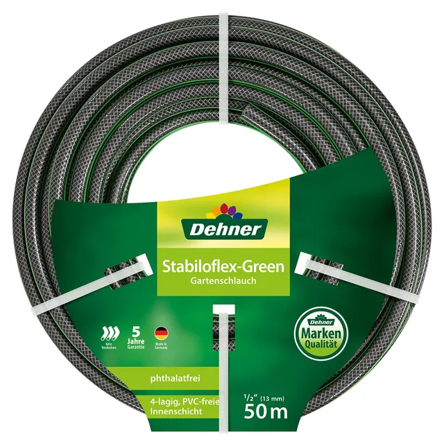 dehner-stabiloflex-gartenschlauch-50m-gr-n-13mm-1-2-zoll image 1