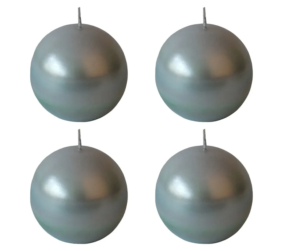dehner-kugelkerzen-4-st-ck-8cm-mint-grau-deko image 1