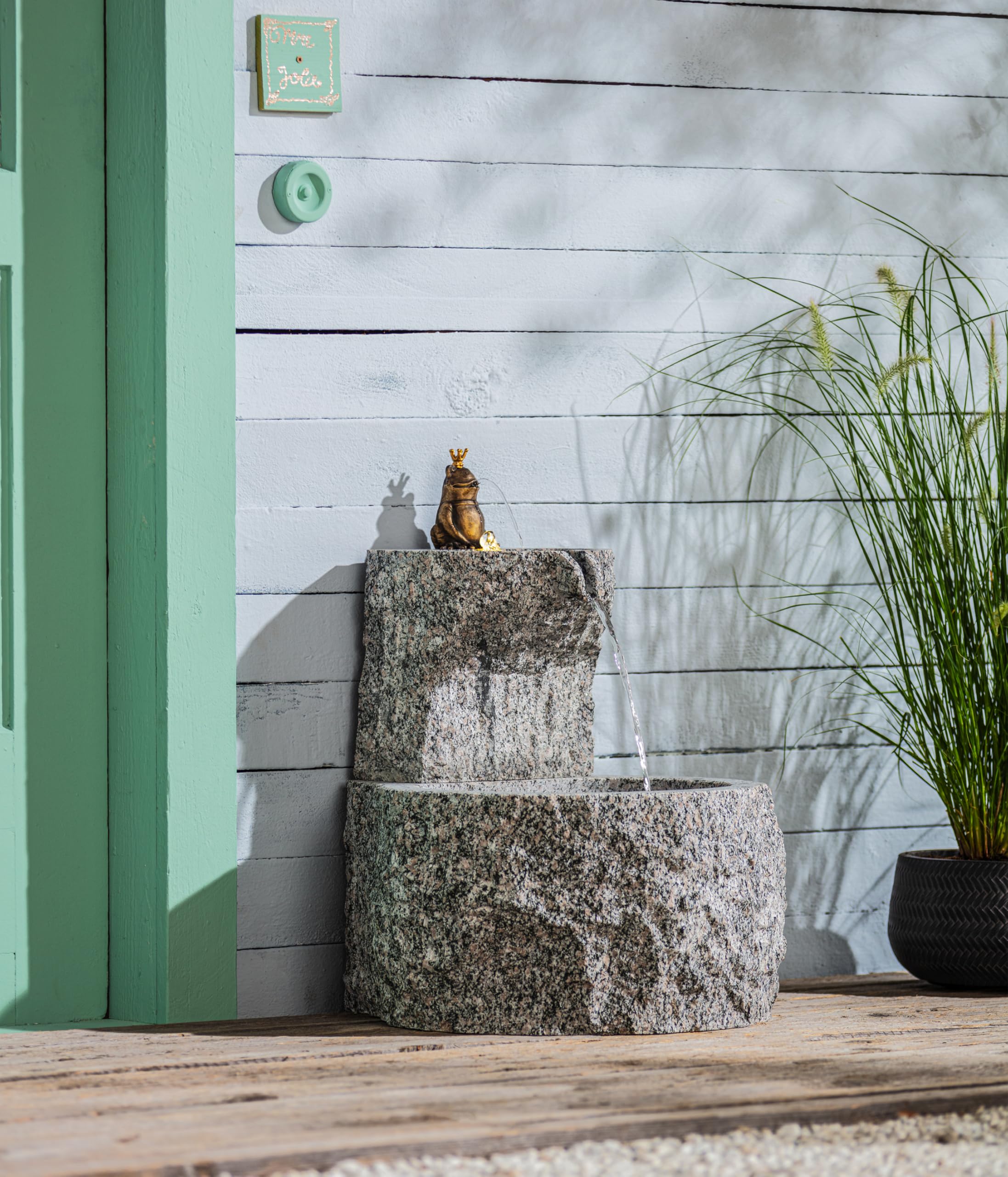dehner-froschk-nig-gartenbrunnen-grau-50-cm-mit-led image 6
