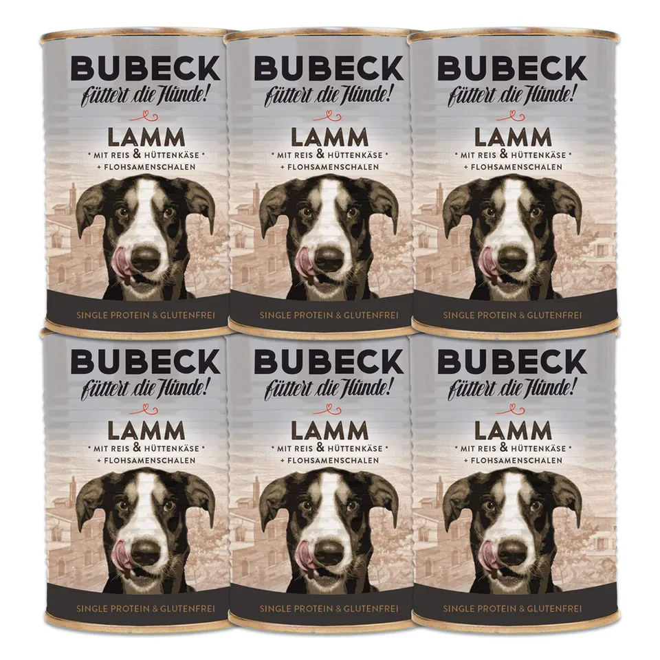 bubeck-lammfleisch-mit-reis-hundenassfutter-6x400g-single-protein image 1