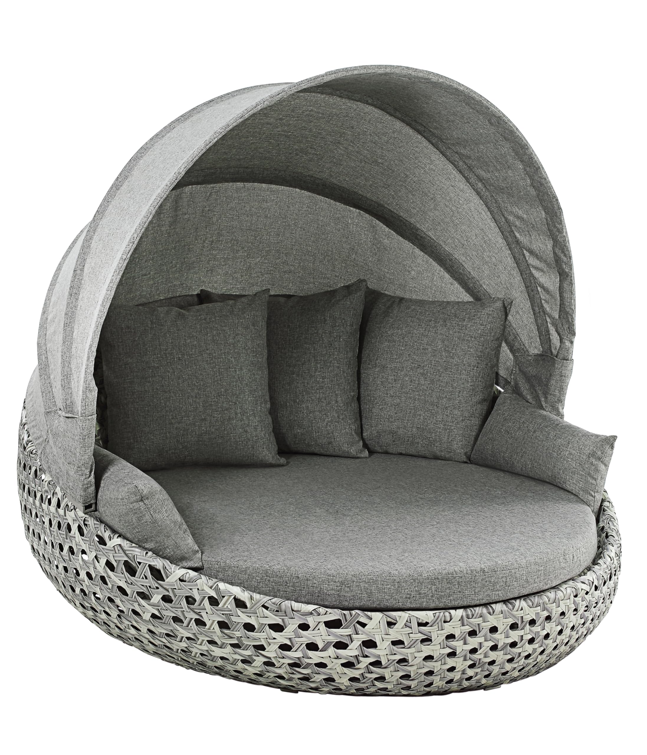 dehner-miami-sunlounger-220cm-grau-wei-mit-faltdach image 1