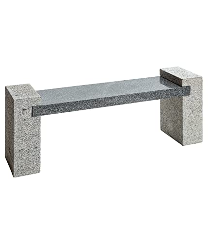 dehner-gartenbank-granit-2-sitzer-120-cm-hellgrau-wetterfest image 5