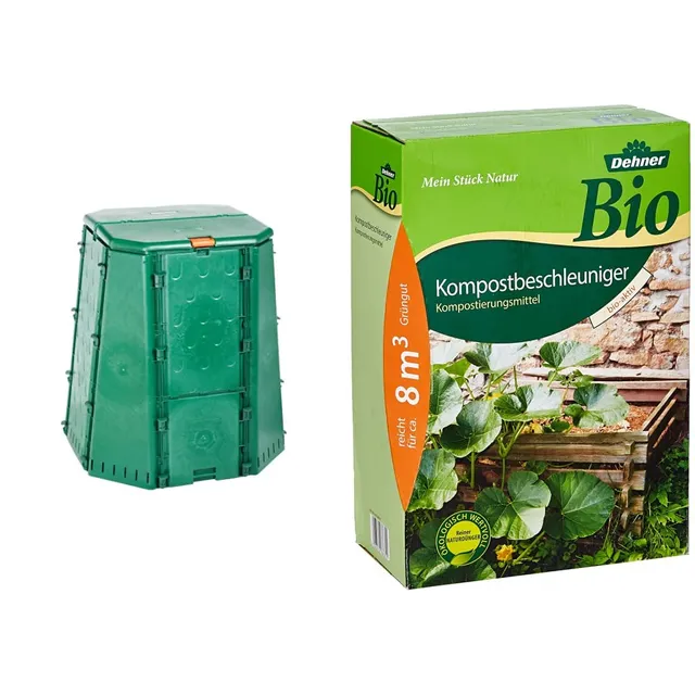 dehner-thermokomposter-690-l-mit-bio-kompostbeschleuniger-5-kg image 1