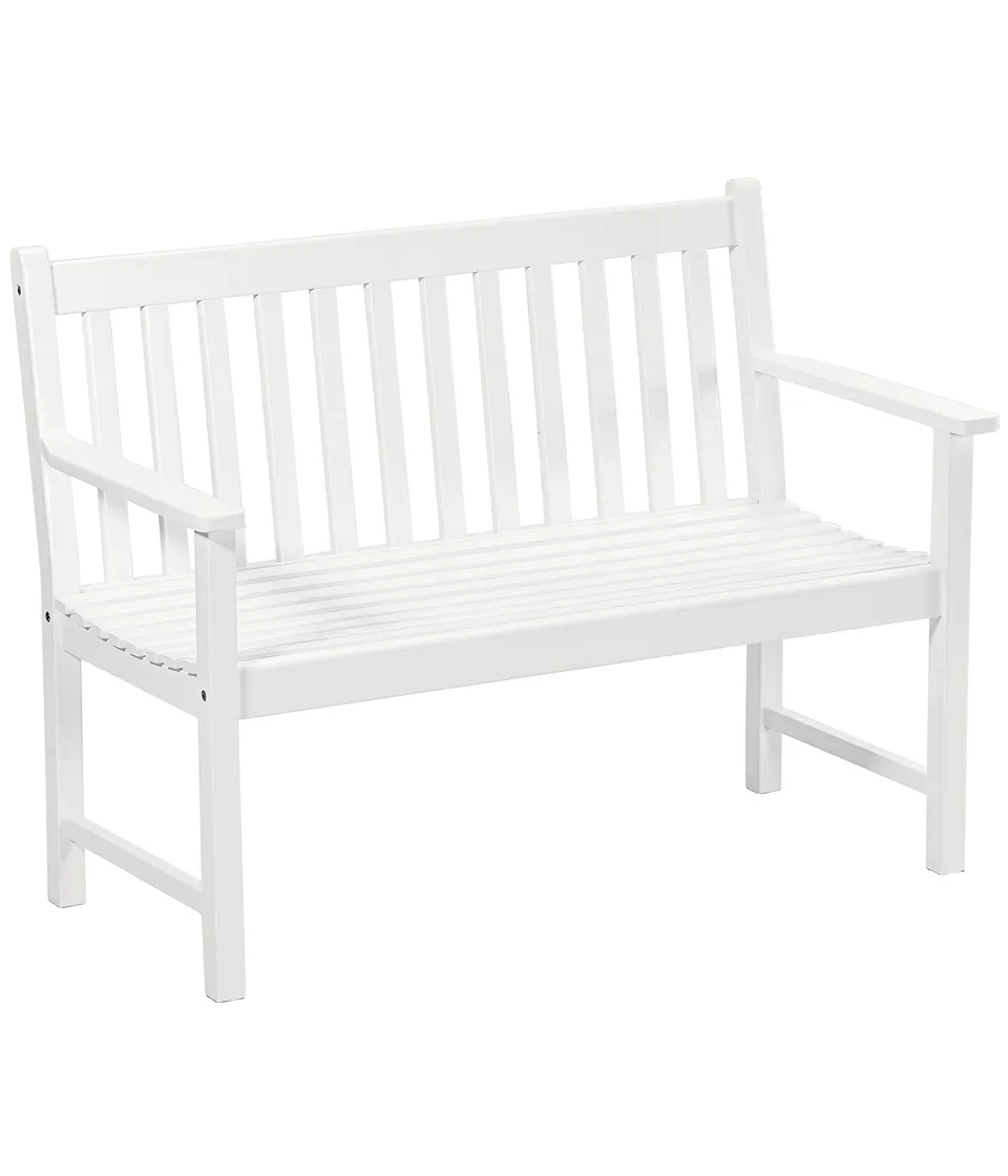 dehner-mykonos-gartenbank-120-cm-wei-akazie-2-sitzer image 1