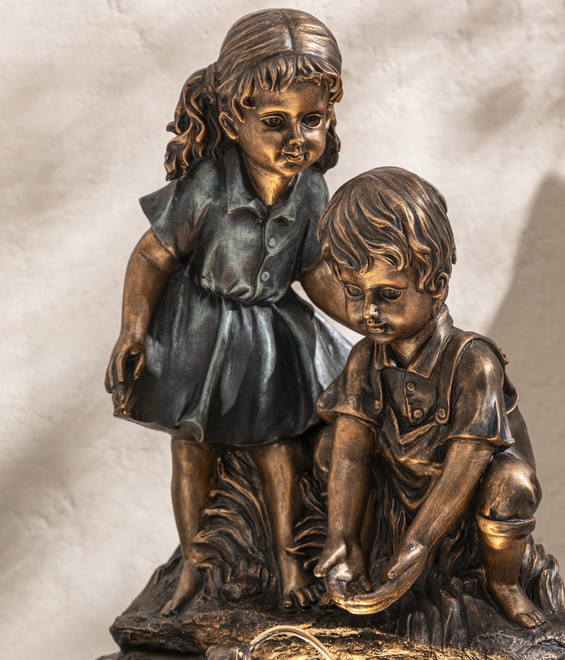 dehner-amici-gartenbrunnen-solar-led-bronze-66x48x39cm image 5
