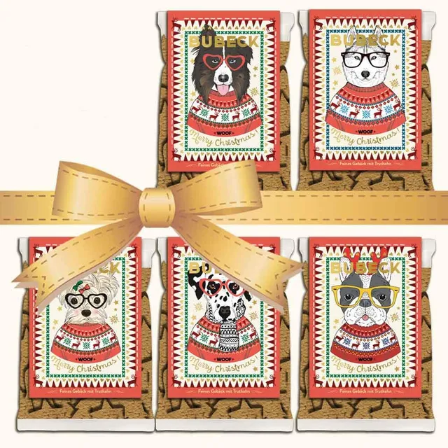 bubeck-hundekuchen-weihnachtskekse-truthahn-5x210g-getreidefrei image 1