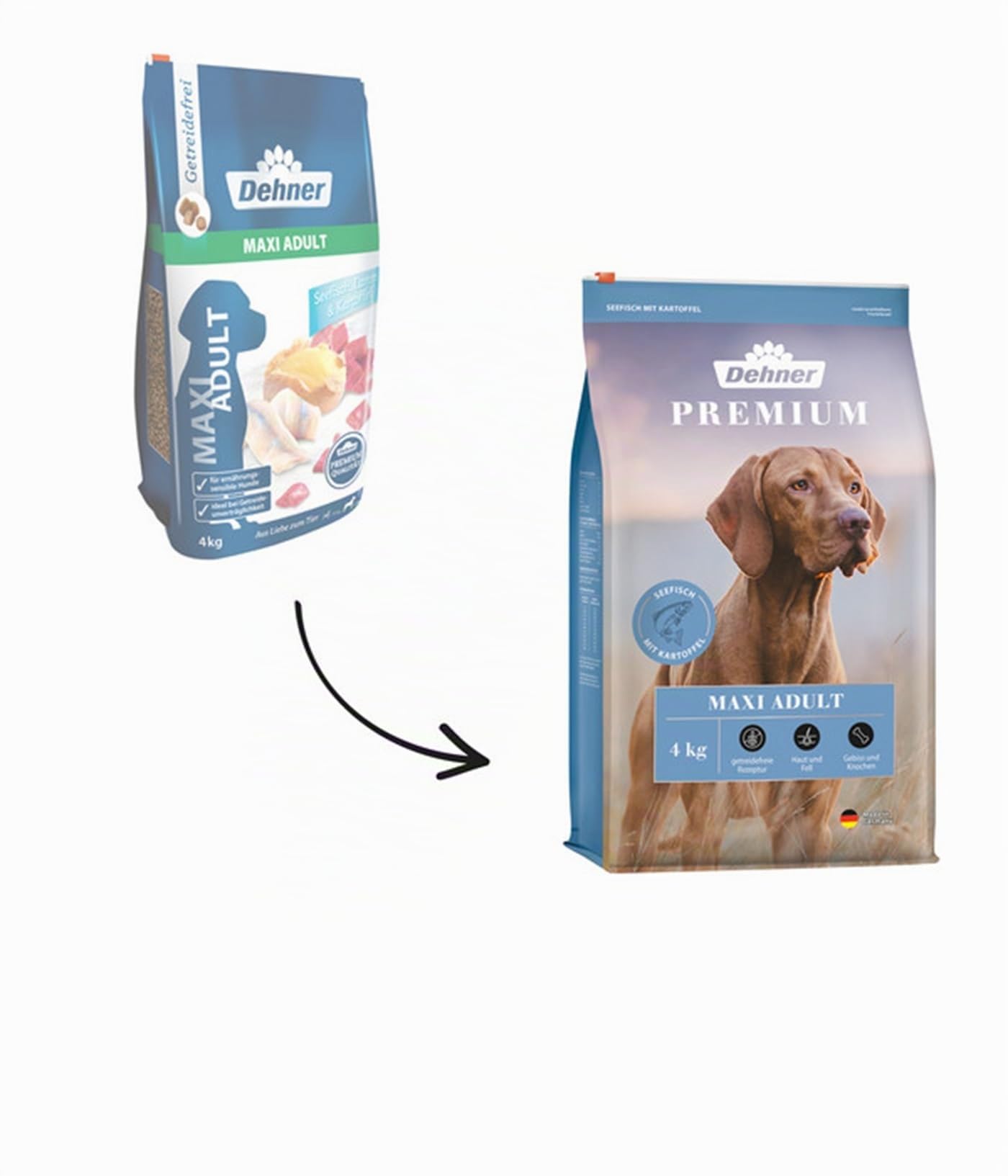 dehner-premium-maxi-adult-trockenfutter-4kg-getreidefrei image 2