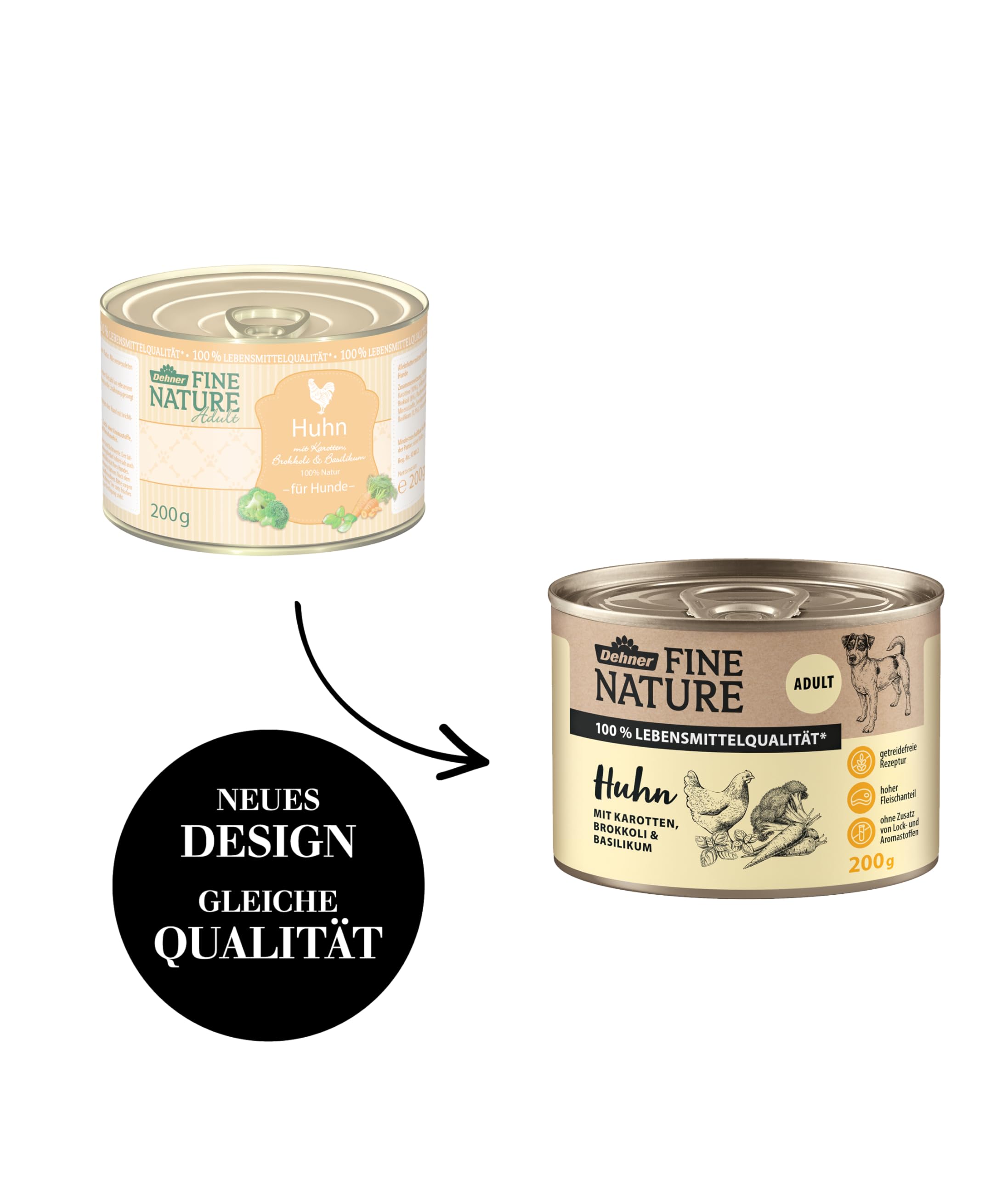 dehner-fine-nature-hundefutter-huhn-6x200-g-nass image 4